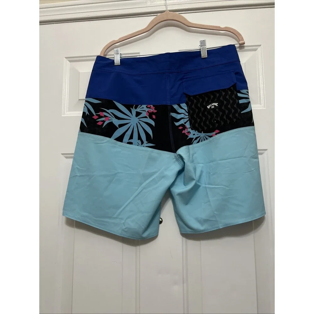 BILLABONG Pro Board Shorts 32 4-Way Stretch Tropical Surf‎ trunks Beach NWT